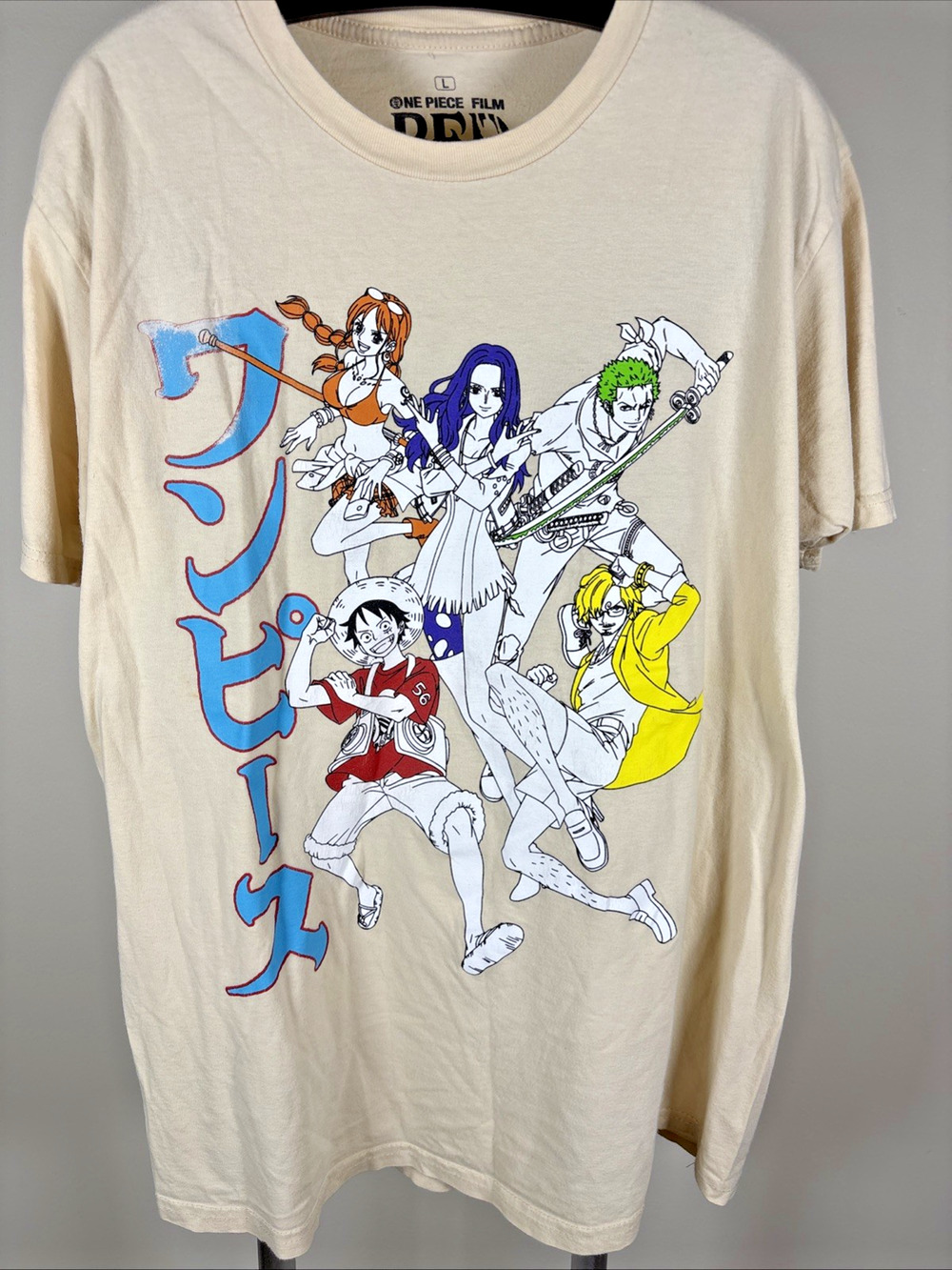 Ripple Junction Anime One Piece Film Red Strawhat Mugiwara Crew Kanji Adult L